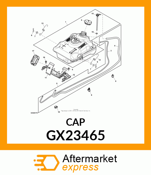 FILLER CAP, CAP; FUEL GX23465