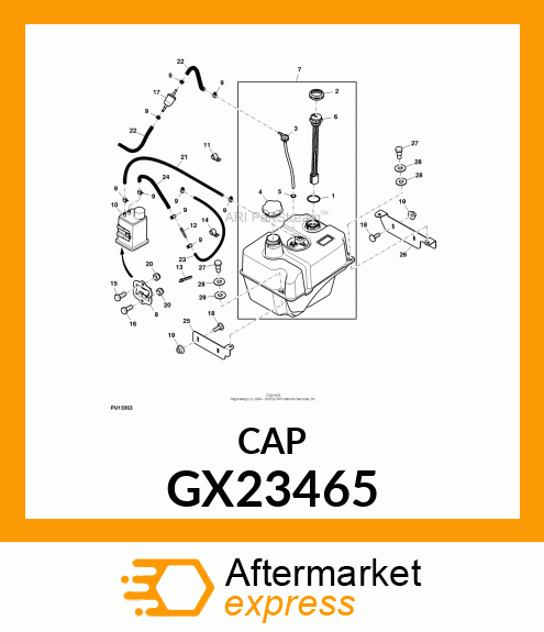 FILLER CAP, CAP; FUEL GX23465