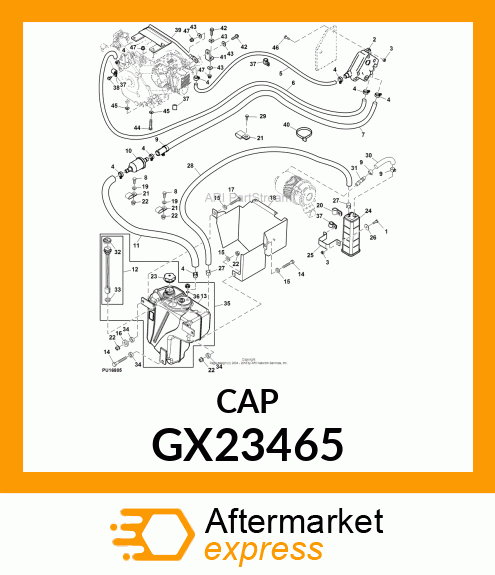 FILLER CAP, CAP; FUEL GX23465