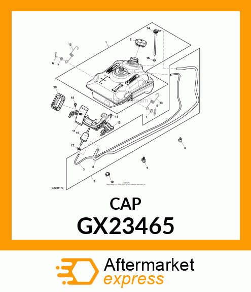 FILLER CAP, CAP; FUEL GX23465