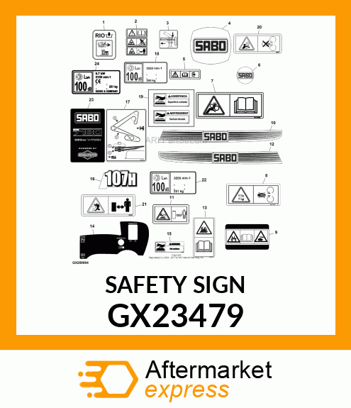 SAFETY SIGN GX23479