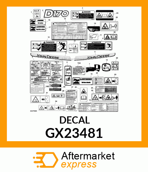 LABEL, WARNING (HOT SURFACE) FR GX23481