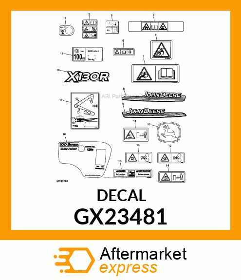 LABEL, WARNING (HOT SURFACE) FR GX23481