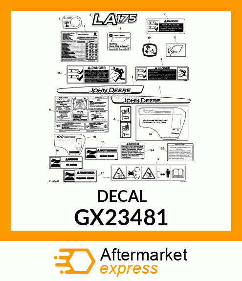 LABEL, WARNING (HOT SURFACE) FR GX23481