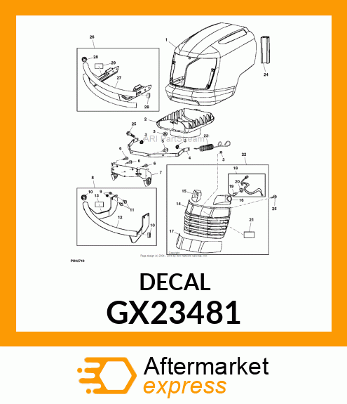 LABEL, WARNING (HOT SURFACE) FR GX23481