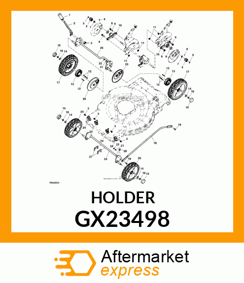 HOLDER, BEARING, RWD GX23498