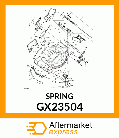 SPRING, TORSION, REAR DOOR GX23504