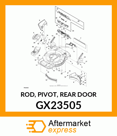 ROD, PIVOT, REAR DOOR GX23505