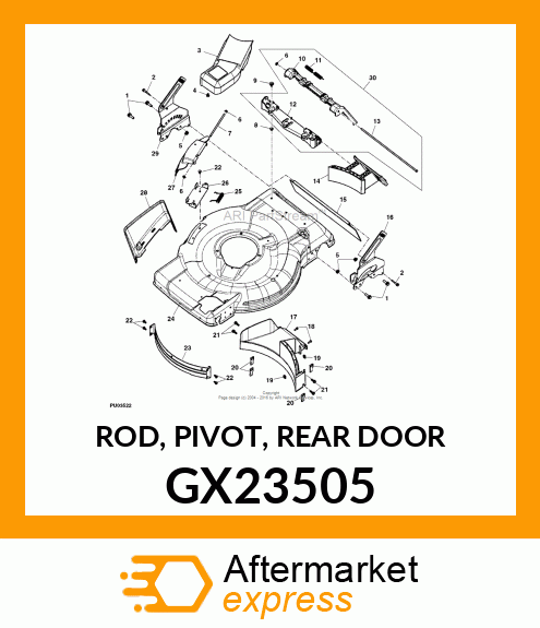 ROD, PIVOT, REAR DOOR GX23505