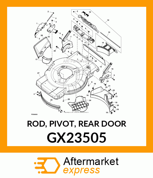 ROD, PIVOT, REAR DOOR GX23505