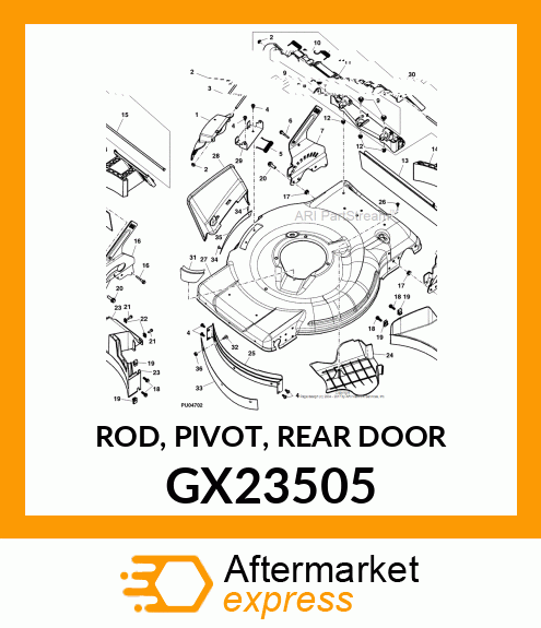 ROD, PIVOT, REAR DOOR GX23505