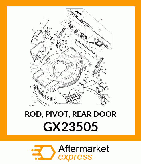 ROD, PIVOT, REAR DOOR GX23505