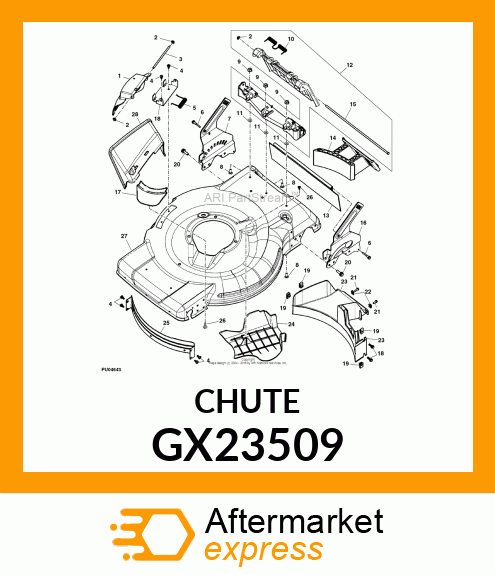 CHUTE, SIDE DISCHARGE, WBM, 22 GX23509