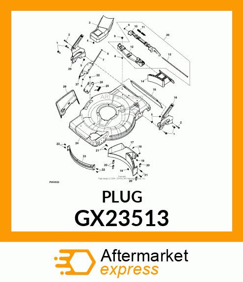 PLUG, MULCHING, 22" DECK GX23513