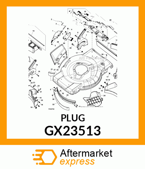 PLUG, MULCHING, 22" DECK GX23513