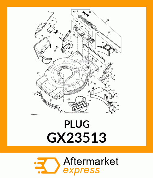 PLUG, MULCHING, 22" DECK GX23513