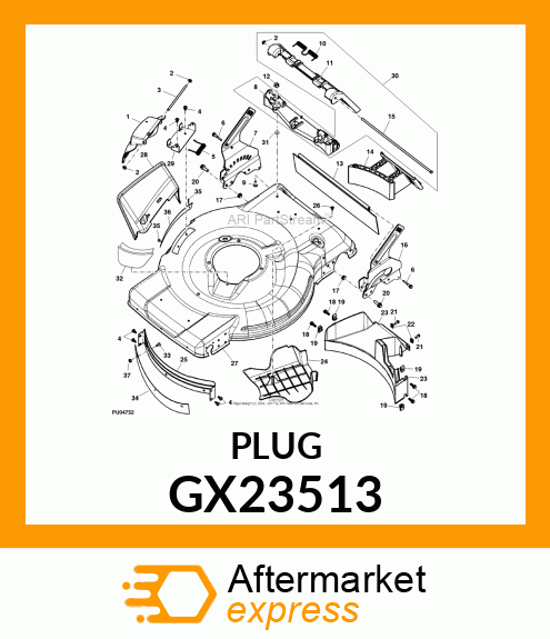 PLUG, MULCHING, 22" DECK GX23513