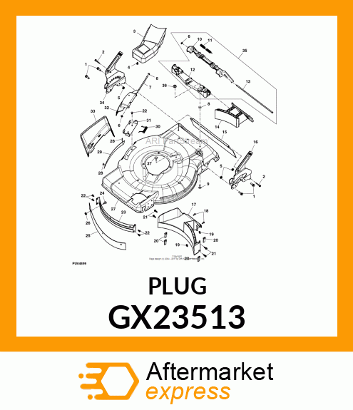 PLUG, MULCHING, 22" DECK GX23513