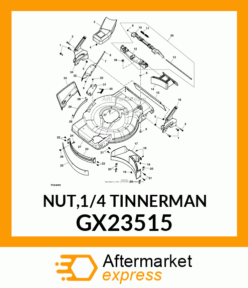 NUT,1/4 TINNERMAN GX23515