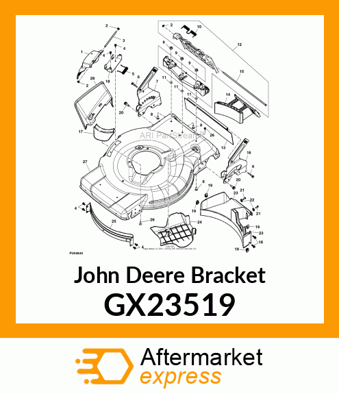 BRKT, REAR WHEEL, RH, QUICK ADJUST GX23519