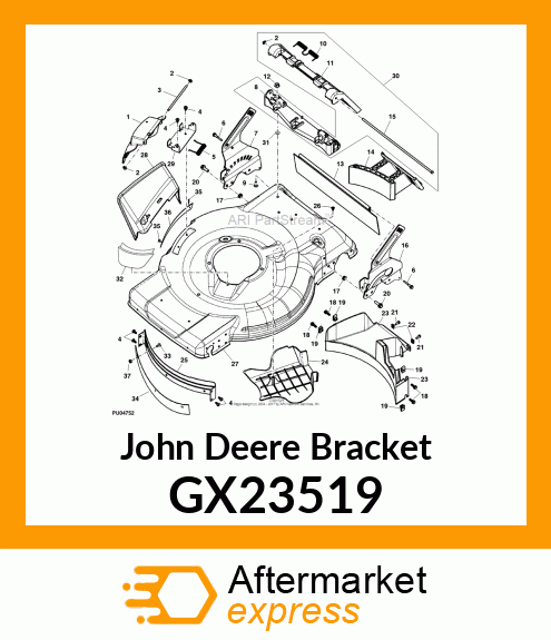 BRKT, REAR WHEEL, RH, QUICK ADJUST GX23519