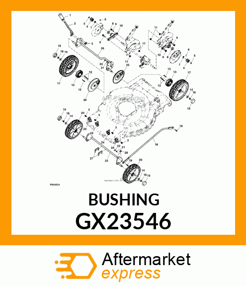 BUSHING, BEARING, RWD GX23546
