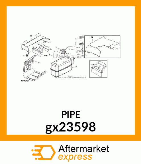 MANIFOLD, LH PIPE V/T Bamp;S gx23598