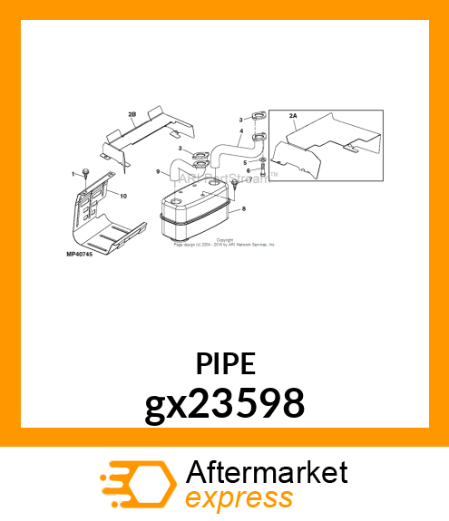 MANIFOLD, LH PIPE V/T Bamp;S gx23598