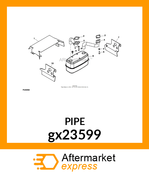 MANIFOLD, RH PIPE V/T Bamp;S gx23599