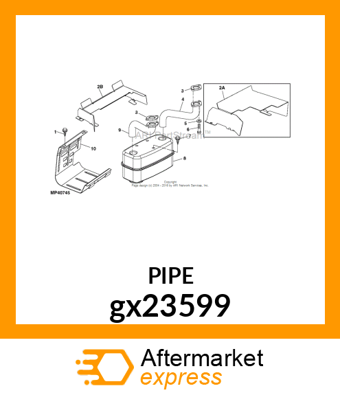 MANIFOLD, RH PIPE V/T Bamp;S gx23599