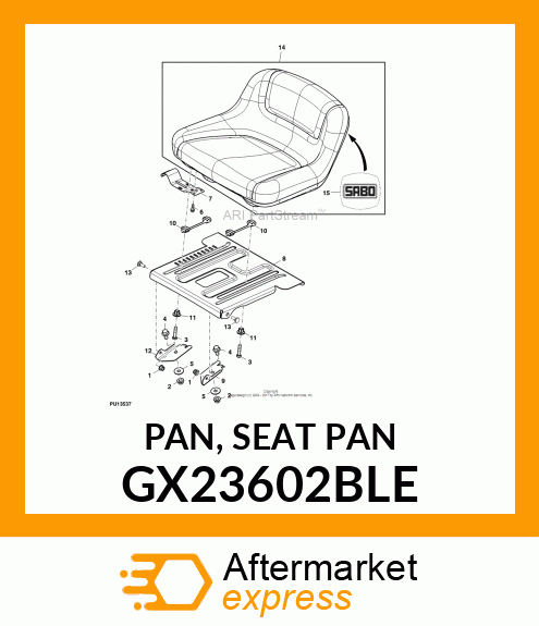 PAN, SEAT PAN GX23602BLE