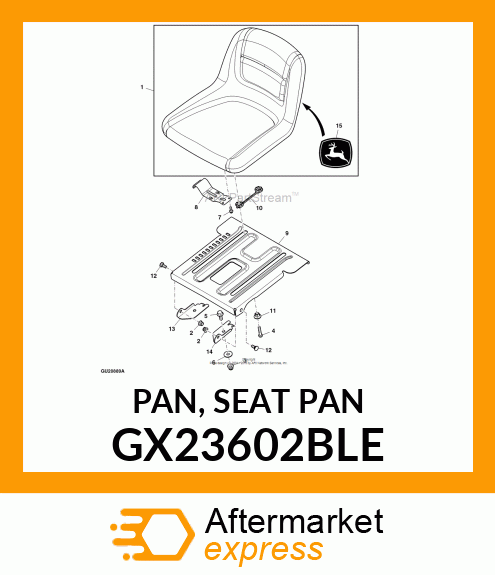 PAN, SEAT PAN GX23602BLE