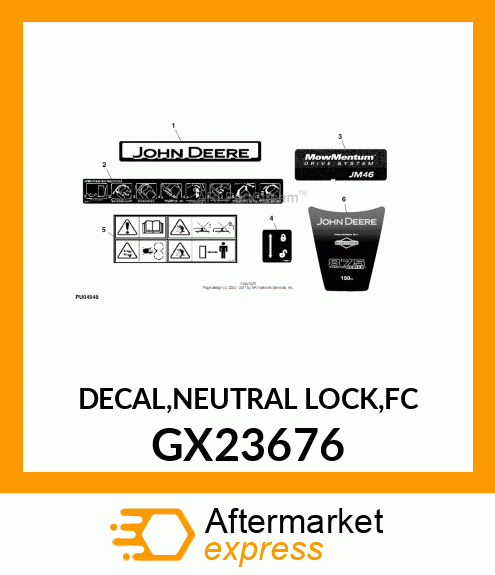 DECAL,NEUTRAL LOCK,FC GX23676