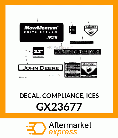 DECAL, COMPLIANCE, ICES GX23677
