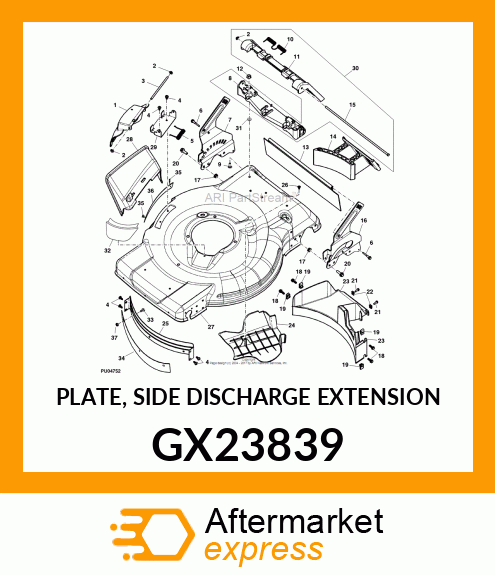 PLATE, SIDE DISCHARGE EXTENSION GX23839