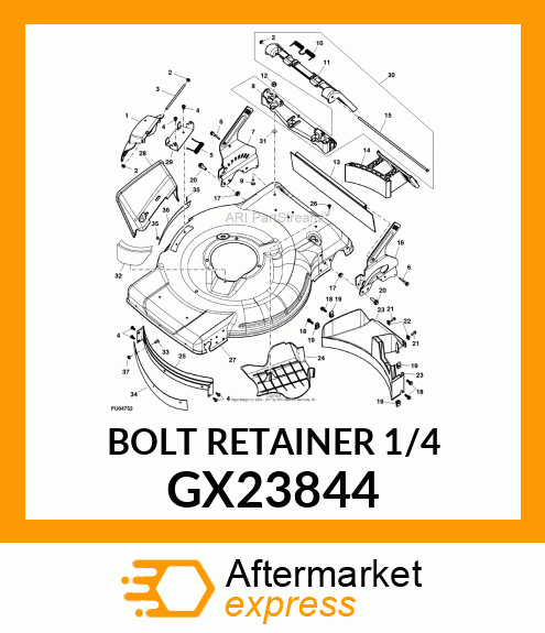BOLT RETAINER 1/4 GX23844
