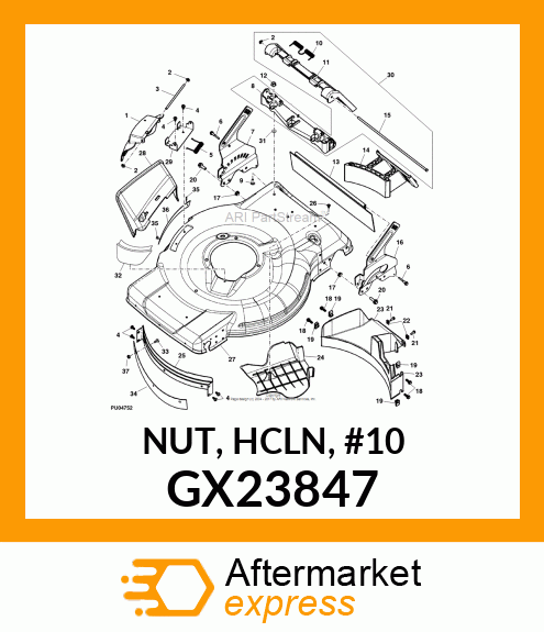 NUT, HCLN, #10 GX23847