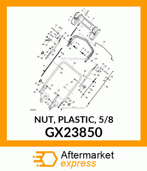NUT, PLASTIC, 5/8 GX23850