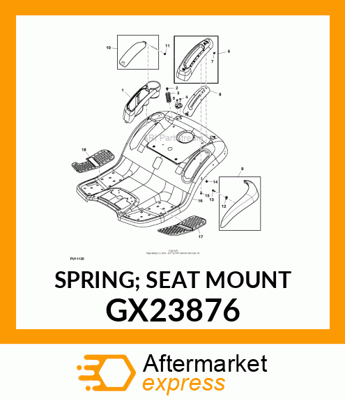 SPRING; SEAT MOUNT GX23876