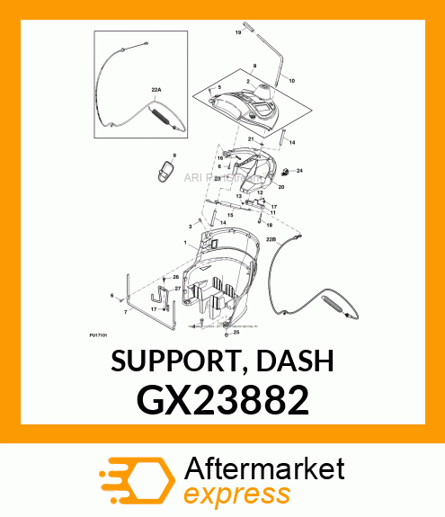 SUPPORT, DASH GX23882
