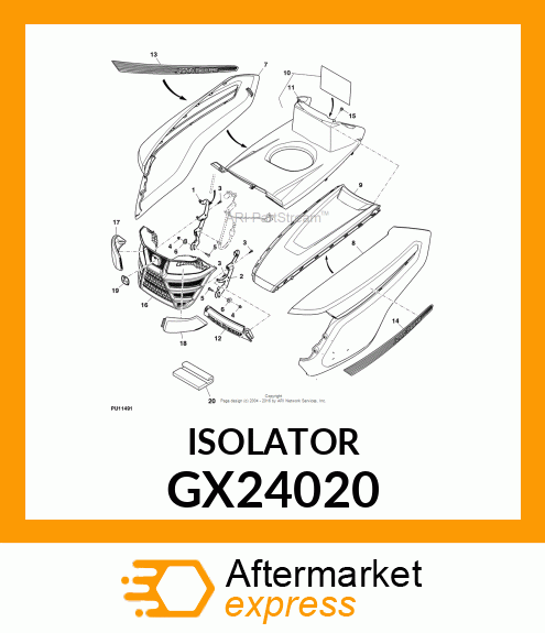 ISOLATOR, HOOD GX24020