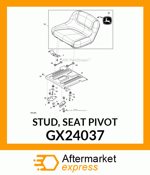 STUD, SEAT PIVOT GX24037