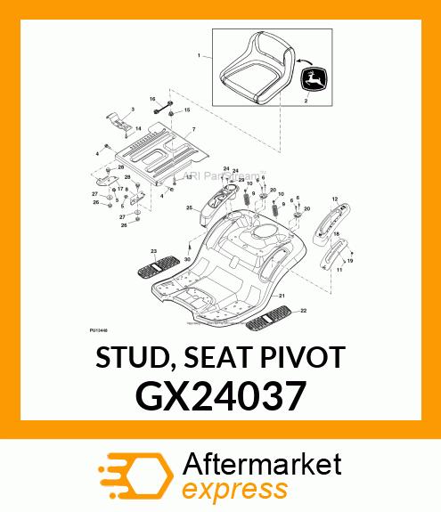 STUD, SEAT PIVOT GX24037
