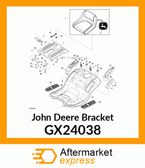 BRACKET, SEAT PIVOT _ RH SQUARE HOL GX24038