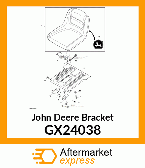 BRACKET, SEAT PIVOT _ RH SQUARE HOL GX24038