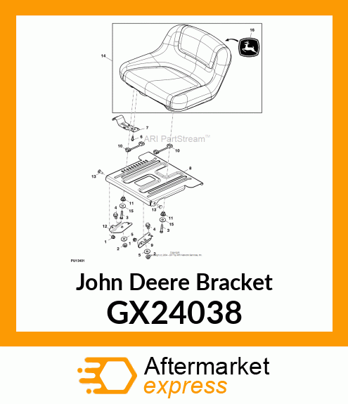 BRACKET, SEAT PIVOT _ RH SQUARE HOL GX24038