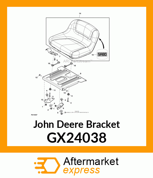 BRACKET, SEAT PIVOT _ RH SQUARE HOL GX24038