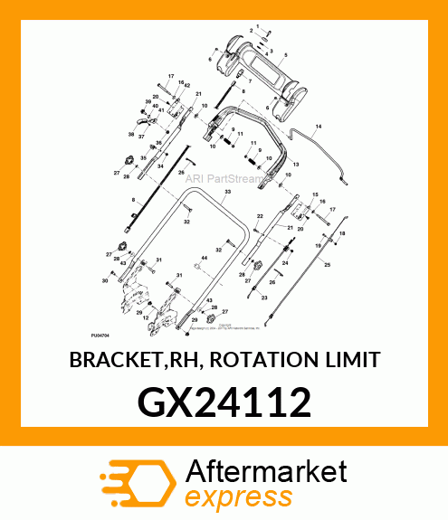BRACKET,RH, ROTATION LIMIT GX24112