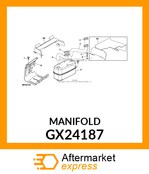 MANIFOLD, RH PIPE V/T Bamp;S GX24187