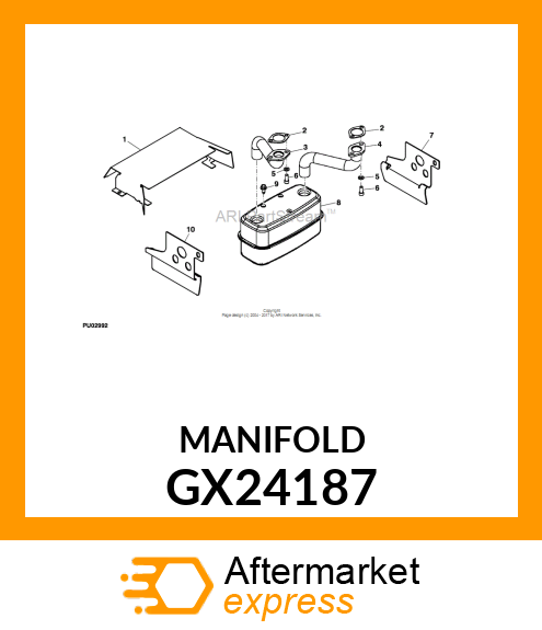 MANIFOLD, RH PIPE V/T Bamp;S GX24187